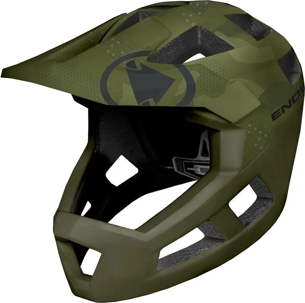 Endura Singletrack Casque de descente intégral Vert One Size MTB