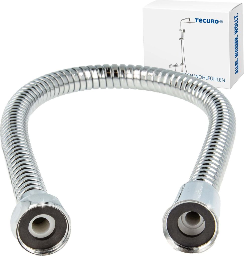 tecuro Metall Agraff Brauseschlauch 0,50 m, doppelt Produktbild 