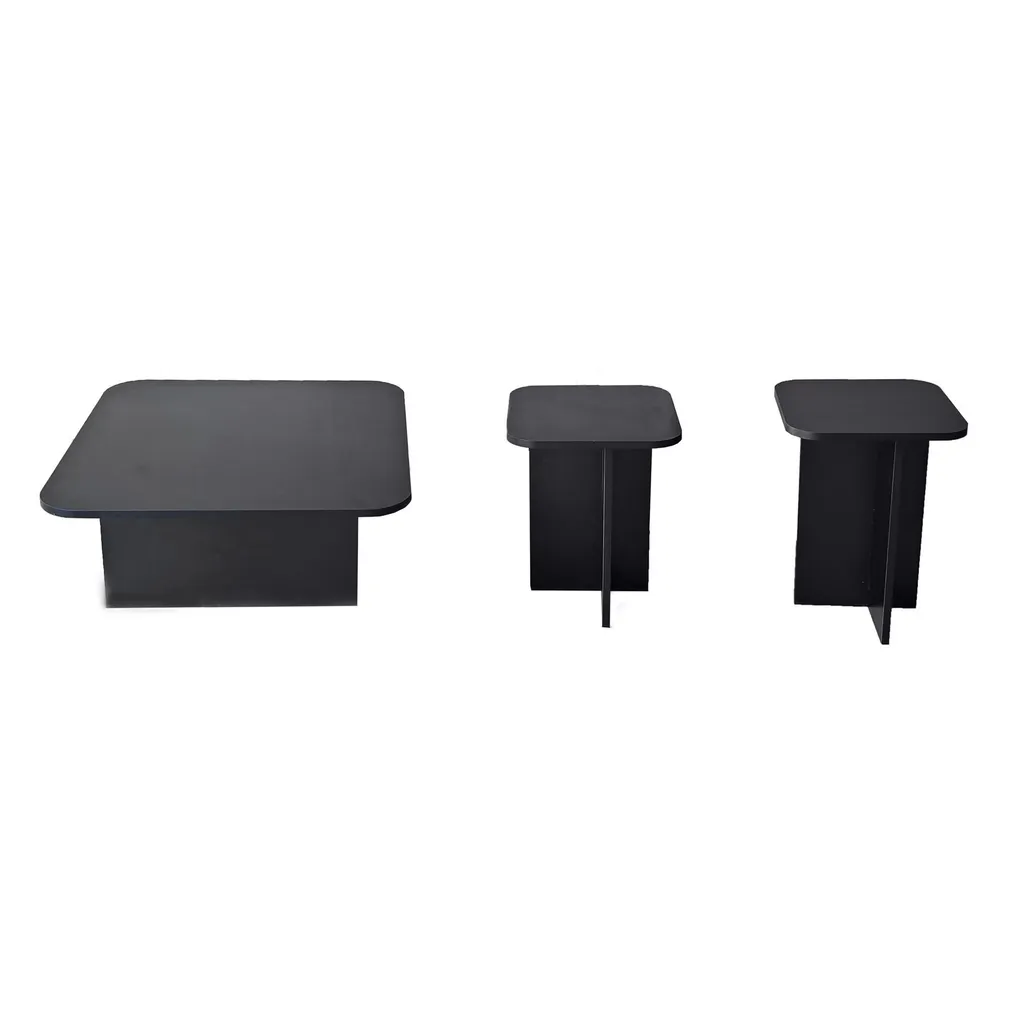 Table Basse Skye Decor Noire : Finition Anti-Rayures et Nettoyage Facile - 5