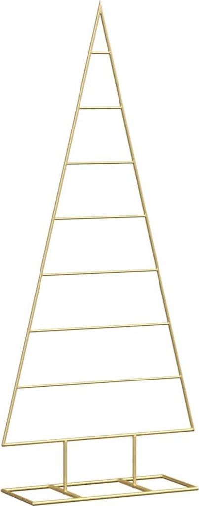 vidaXL Metall Weihnachtsbaum Gold 125 cm Pulverbeschichteter Stahl
