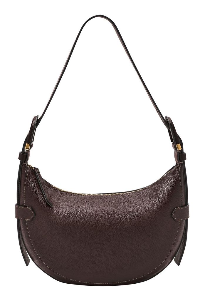 FOSSIL Leder Schultertasche Harwell Hobo Mink dunkelbraun Produktbild 