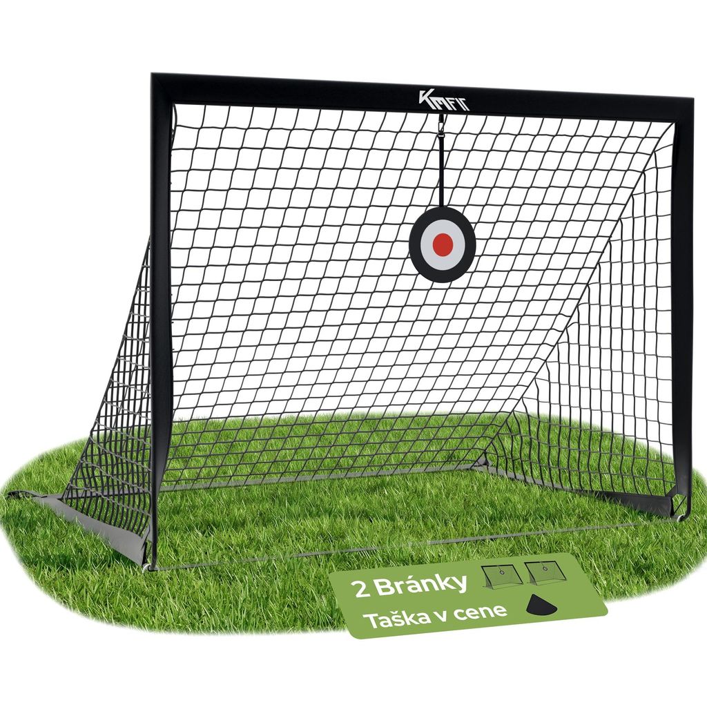 KM-Fit Futbalové bránky 2 ks 120 x 90 cm, skladacie Obrázok produktu 