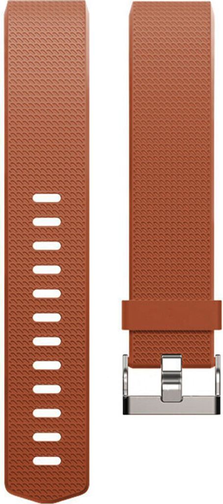 Armband für Fitbit Charge 2 Ersatzarmband Silikon Sportarmband atmungsaktiv wasserfest BRAUN Gr. S