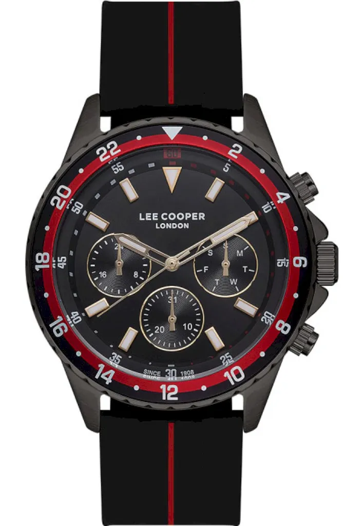 Montre Homme Lee Cooper Trevor LC07210.651 en Acier Chronographe Noir