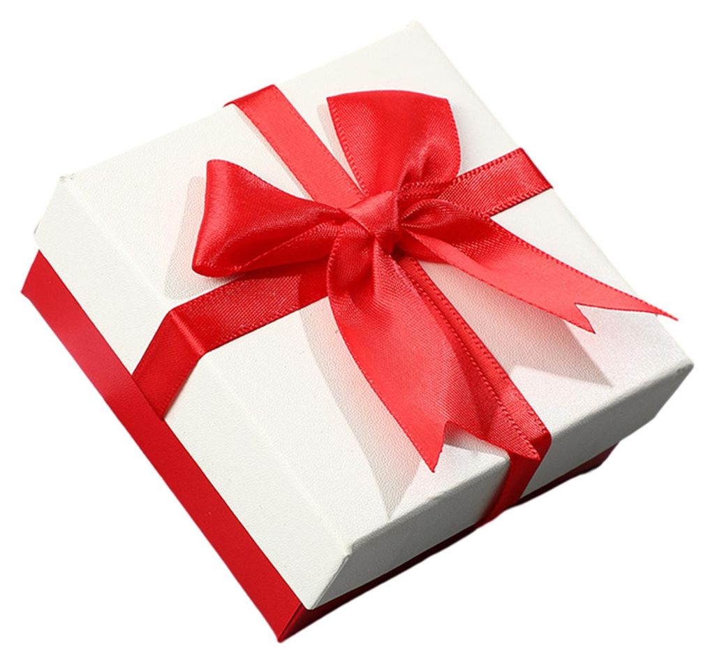 Quadratische Geschenkbox mit Schleife, ideal für Valentinstag, Brautjungfern, Hochzeiten, Geburtstage, als Geschenkverpackung, mit Deckel oder als...