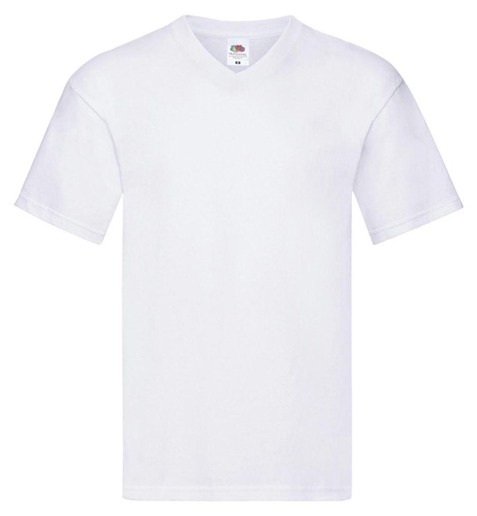 Fruit of the Loom - "Original" T-Shirt V-Ausschnitt für Herren FK3307 (XXL) (Weiß)