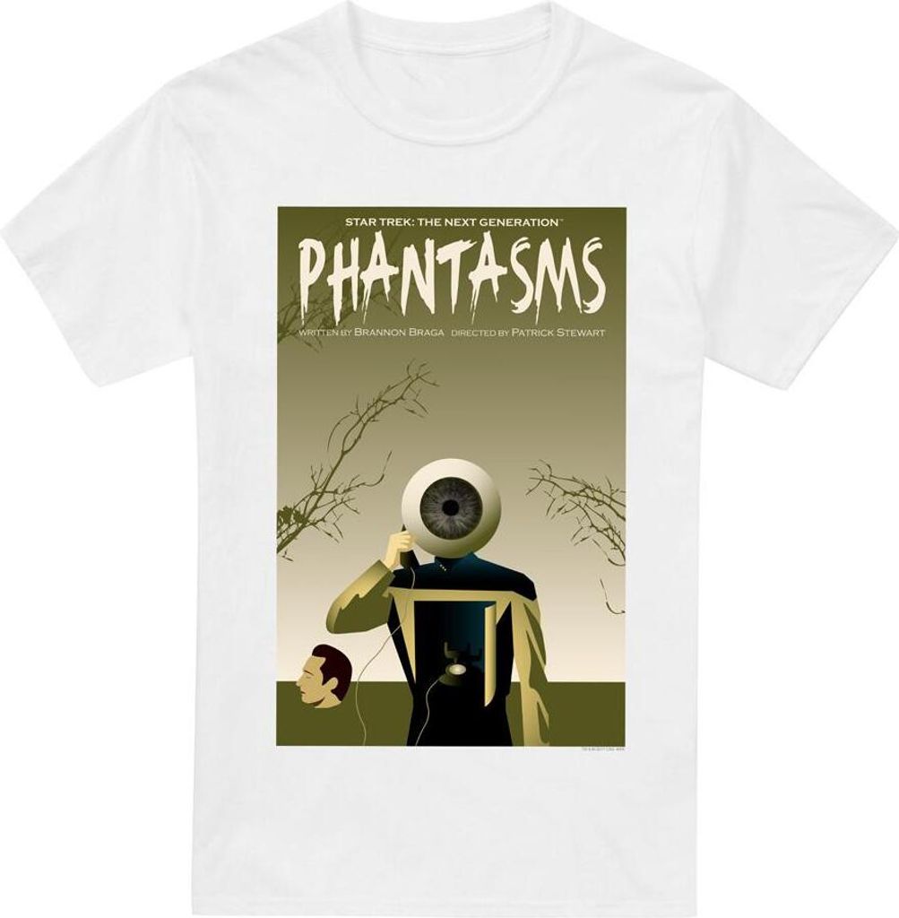 Star Trek - "The Next Generation Season 7 Episode 6" T-Shirt für Herren TV5462 (L) (Weiß)