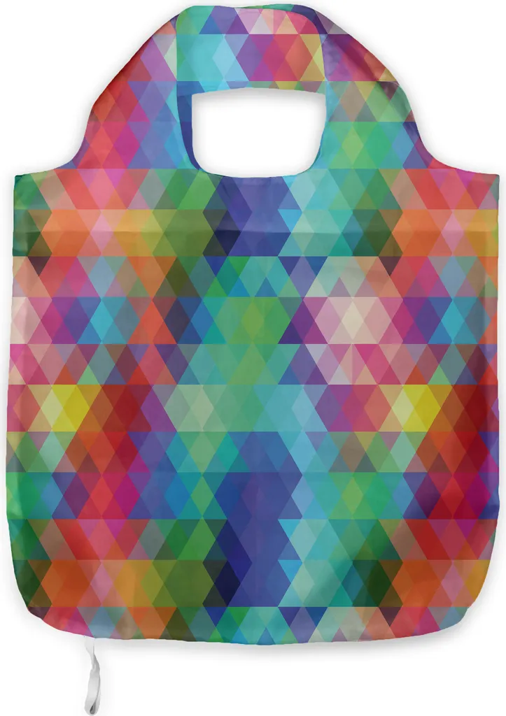 Borsa Riutilizzabile ABAKUHAUS Triangoli | Eco Shopper in Tessuto Lavabile