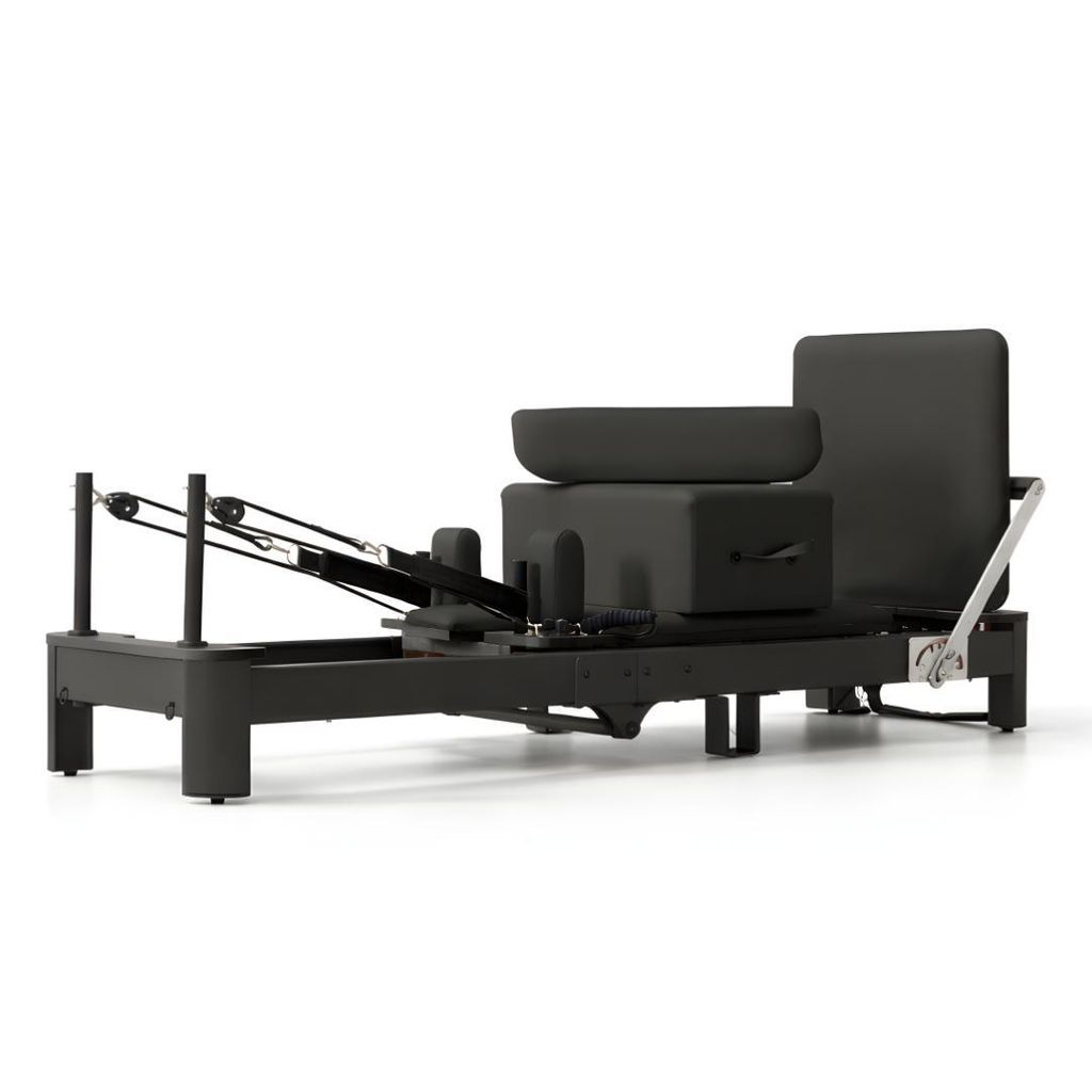 PH Fitness Pilates Reformer 218 cm – klappbar Aluminium, verstellbarer Federwiderstand, kompakt, Trainingsgerät für Zuhause, Home Gym & Studi