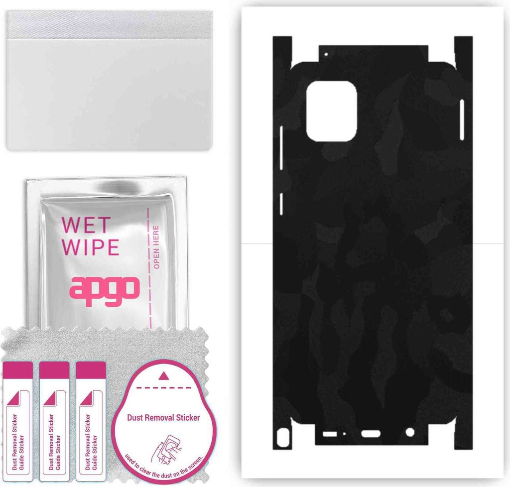 apgo Rückseite + Seiten Schutzfolie, Skin, kompatibel mit Samsung Galaxy Note 10 Lite, Hinten Displayschutzfolie aus Vinylfolie, kratzfest, einfac...