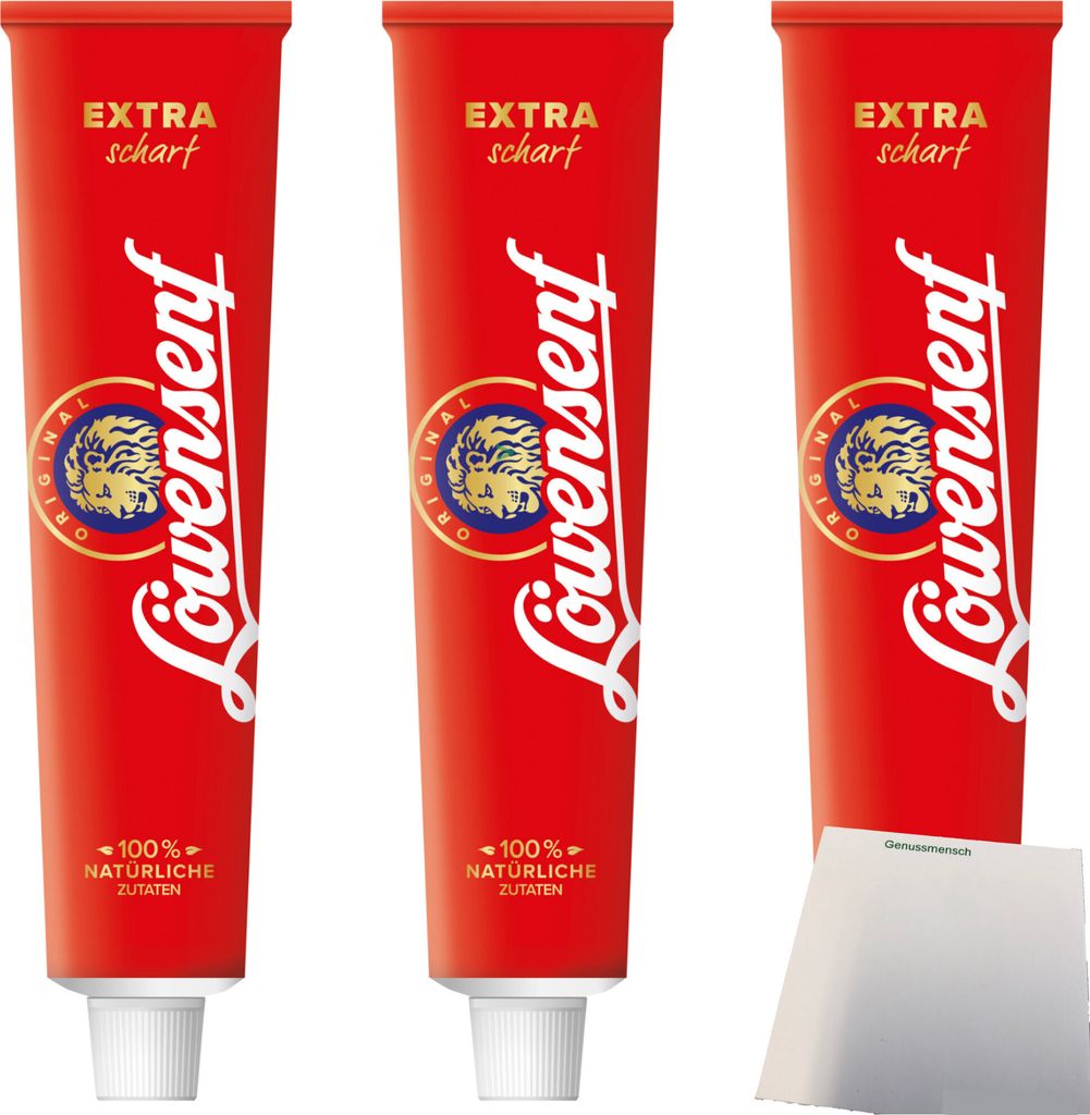 Löwensenf Extra Senf extra scharf 3er Pack (3x200ml Tube) + Produktbild 