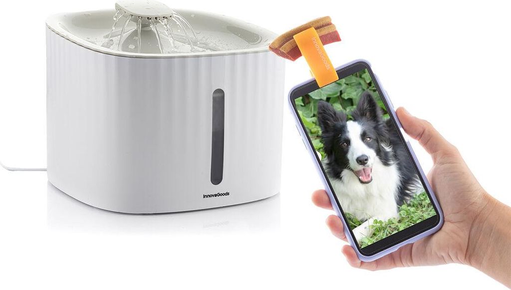 Pack Klammer für Selfies mit Haustieren und Trinkbrunnen für Haustiere InnovaGoods