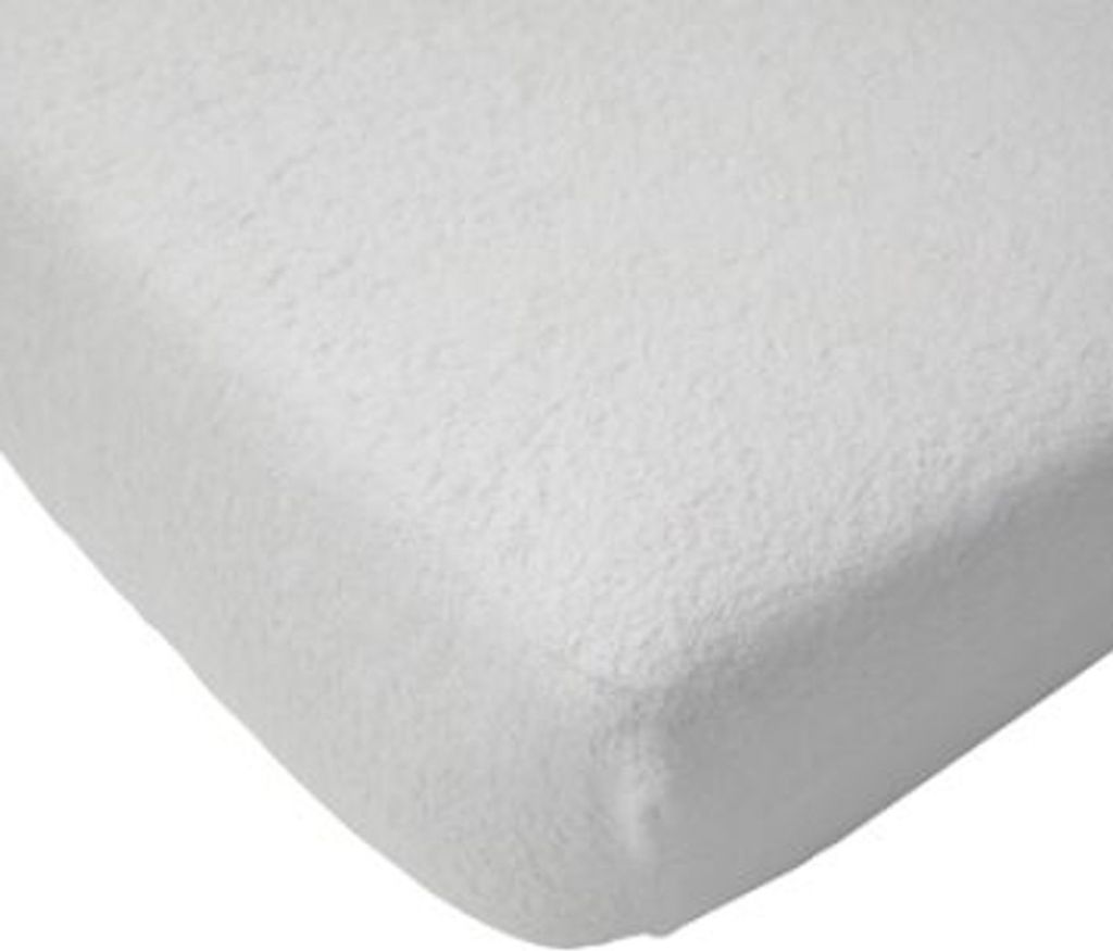 Jollein Frottee Spannbettlaken Wasserdicht 60 x 120 cm Weiß