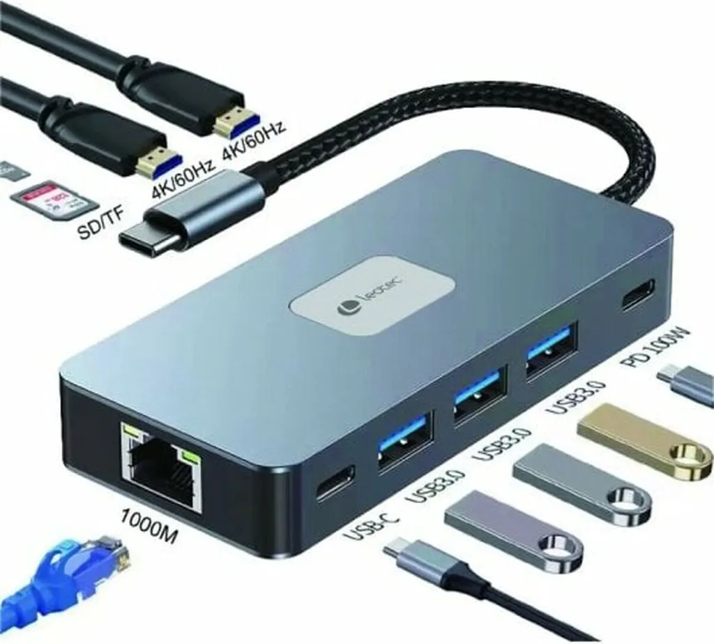 Leotec Docking Station 10 in 1 Plus : Solution Multiport USB-C Totale