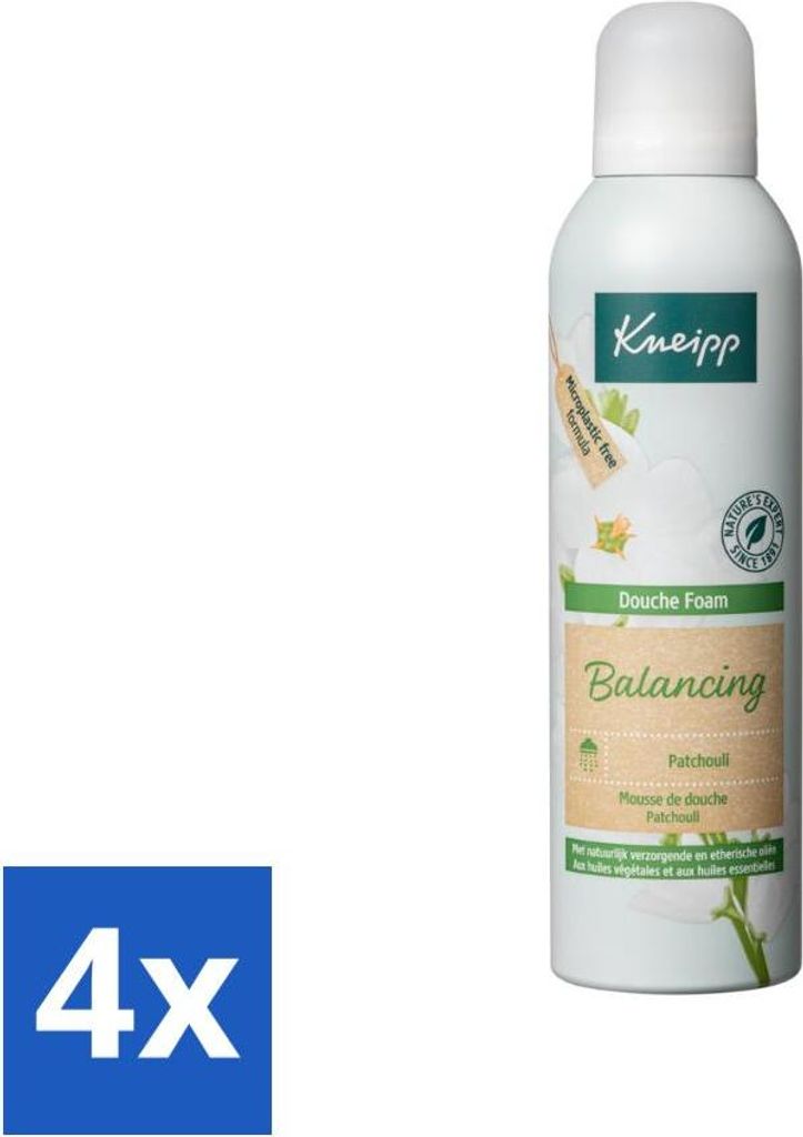 Kneipp - Duschschaum - Ausgleichend - Patchouli - 200 ml - Vorteilspack - 4 Stücke