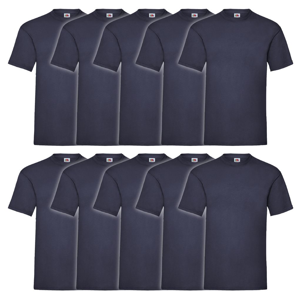 10er Pack Fruit of the Loom Valueweight T-Shirt Farbe: navy Produktbild 