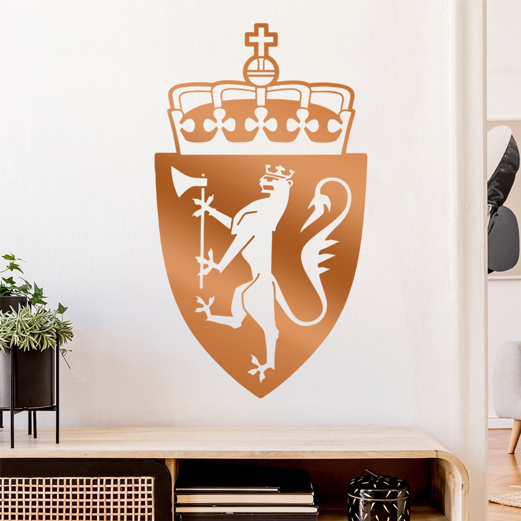 Norwegen Wappen Wandtattoo Wandaufkleber Wall Sticker - Dekoration, Küche, Wohnzimmer, Schlafzimmer, Badezimmer