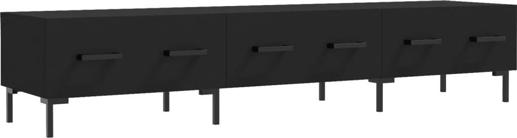vidaXL TV-Schrank Schwarz 150x36x30 cm Holzwerkstoff
