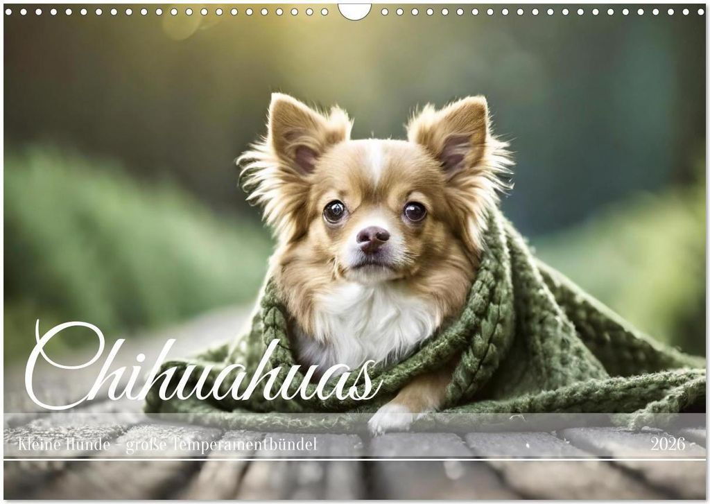 Chihuahuas - Kleine Hunde - große Temperamentbündel (Wandkalender 2026 DIN A3 quer), CALVENDO Monatskalender