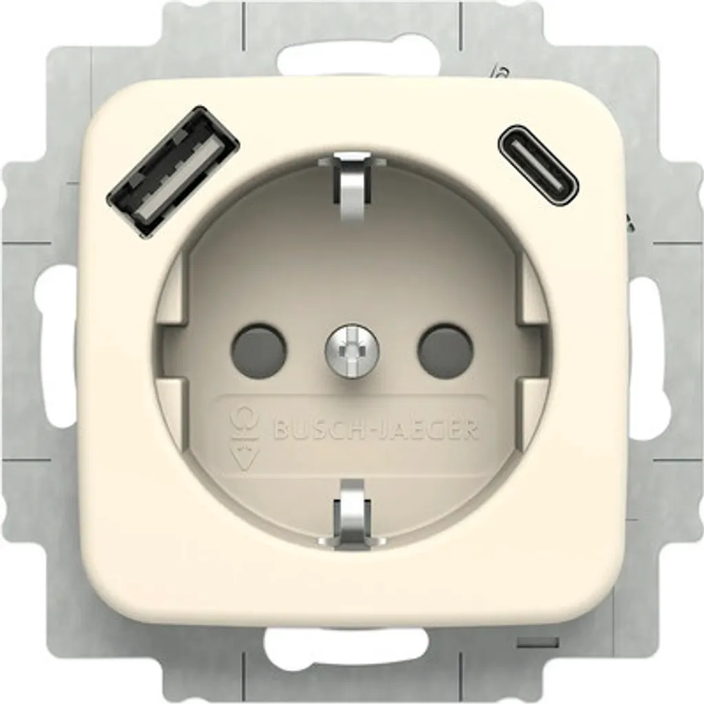 Presa Busch-Jaeger USB-C/A 20 EUCB2USBAC-212 per Uffici e Coworking