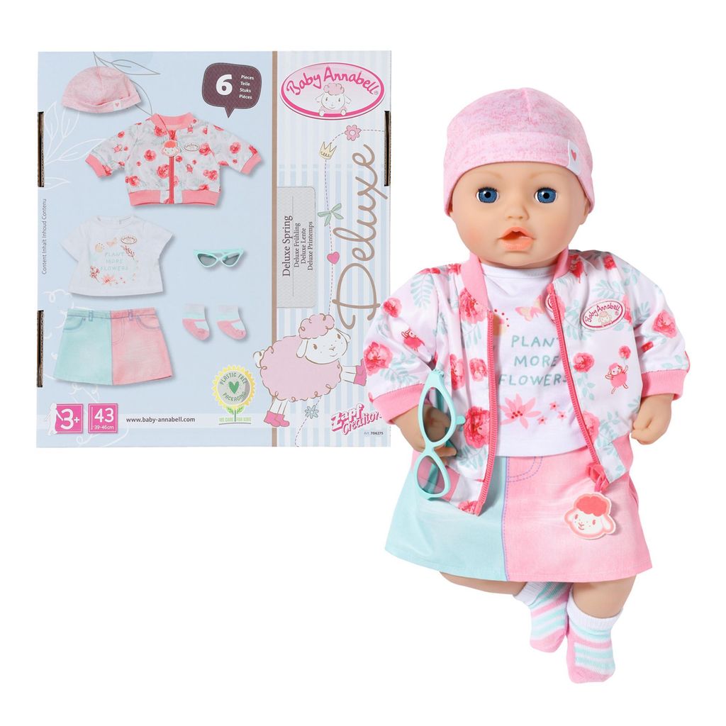 Baby Annabell Deluxe Frühling 43cm - Set aus Rock, T Shirt, Produktbild 