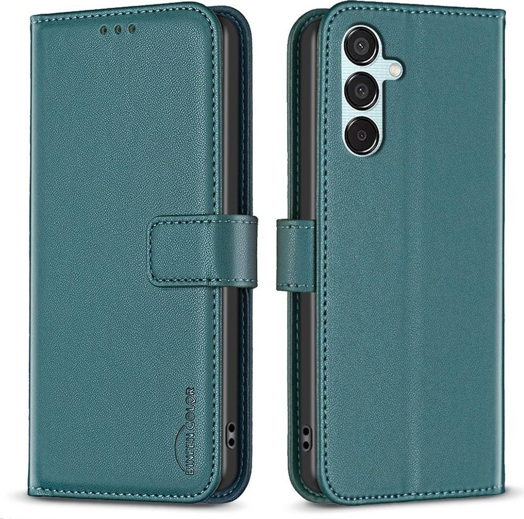 Samsung Galaxy M15 Hülle - BINFEN Klapphülle - Grün Produktbild 