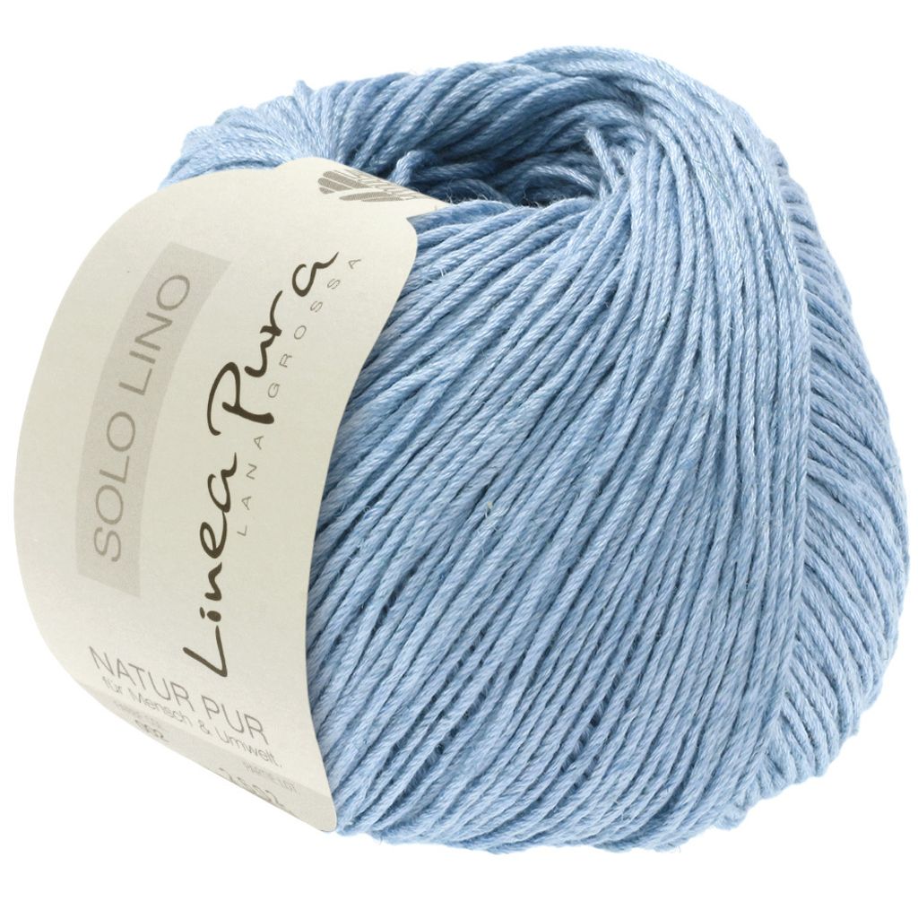 Lana Grossa Solo Lino 046 Hellblau 50g Produktbild 