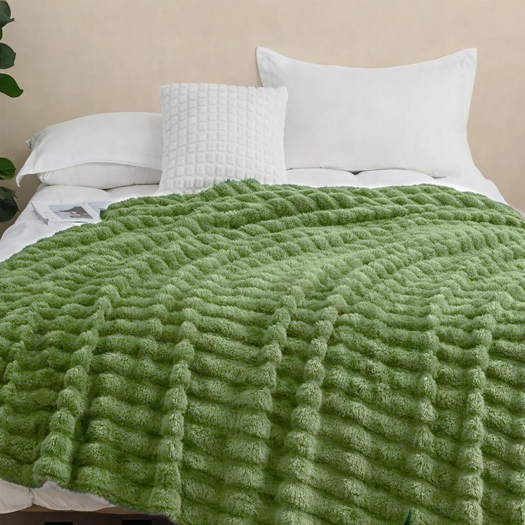 Wohndecke Blasen Decke Kuscheldecke Milchsamt Super Soft Wohndecke, Für Bett Sofa Schlafzimmer Wohn Kuscheldecken