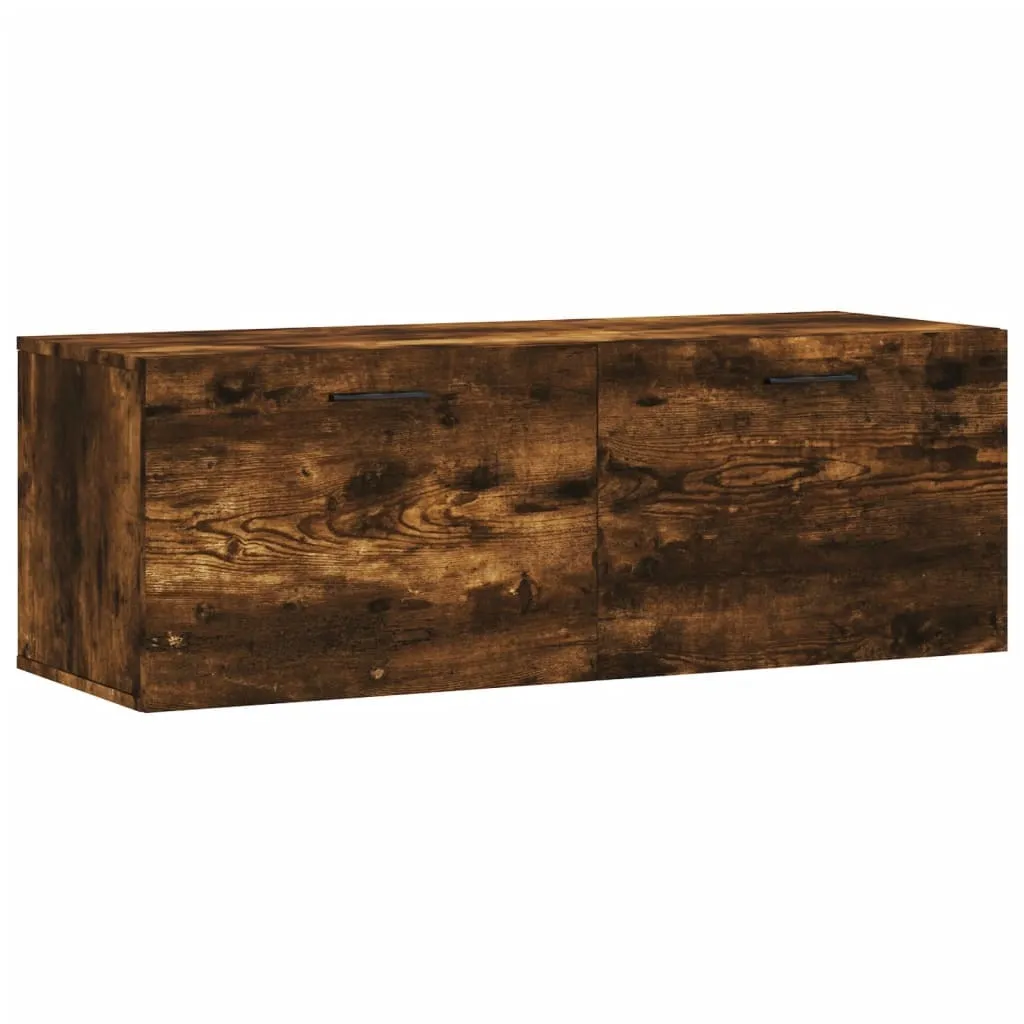 vidaXL Armadio a muro in rovere fumé 100x36,5x35 cm Materiale a base di legno