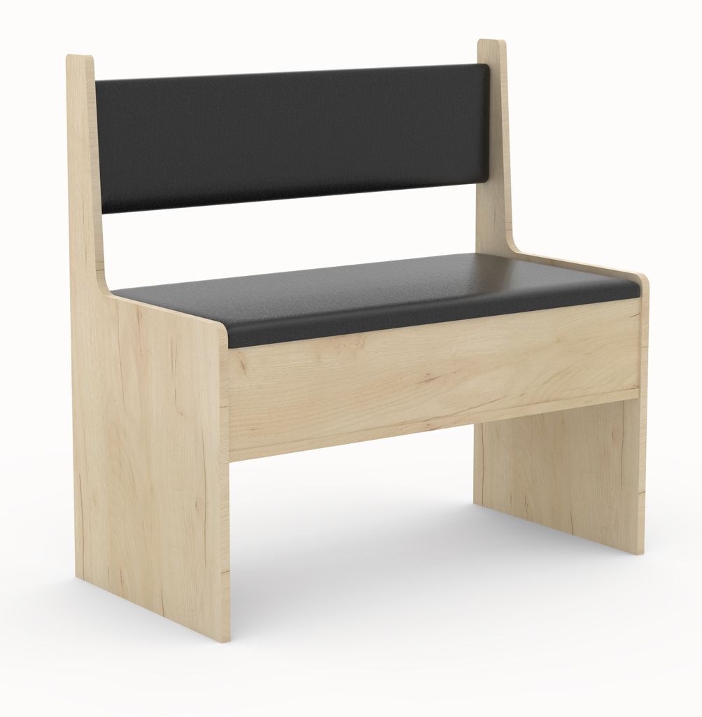 VCM Holz Eckbank Sitzbank für Esstisch | Bank mit Truhe | Esal Maße H. 80 x B. 80 x T. 42 cm