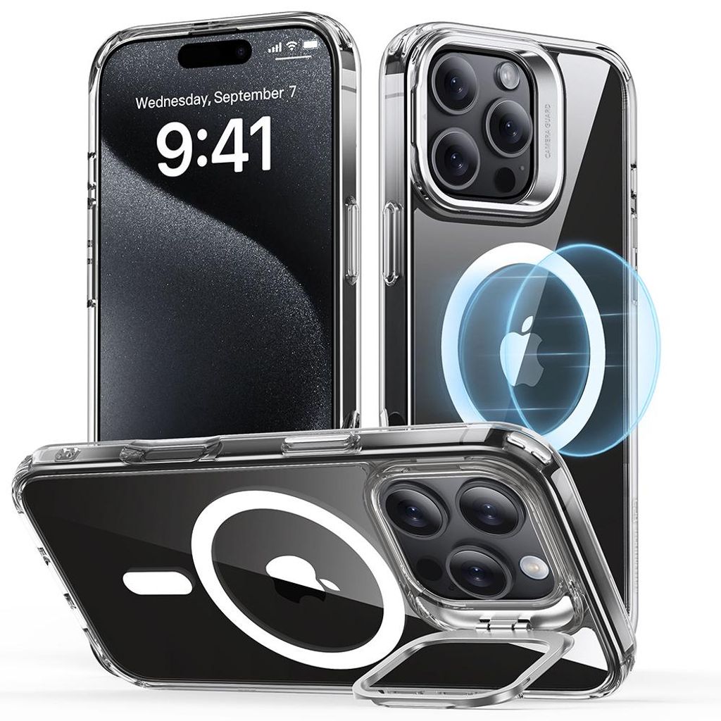 Esr Classic Hybrid (Halolock) Tasche mit Ständer für Iphone 16 Pro Max (Transparent)