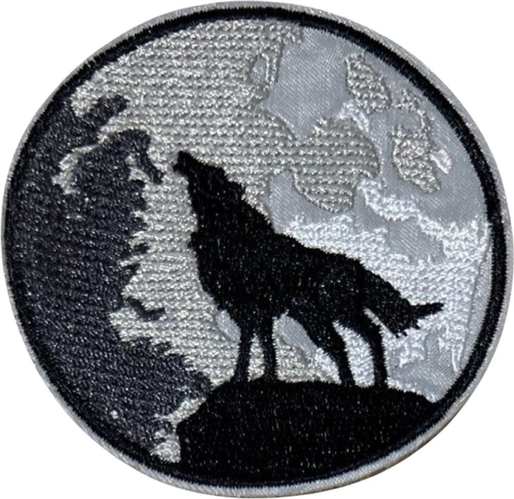 Heulender Wolf-Emblem-Aufnäher zum Aufbügeln