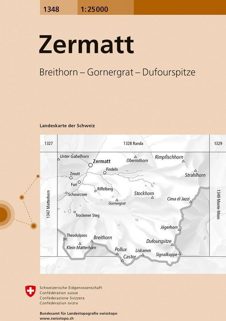 Swisstopo 1 : 25 000 Zermatt