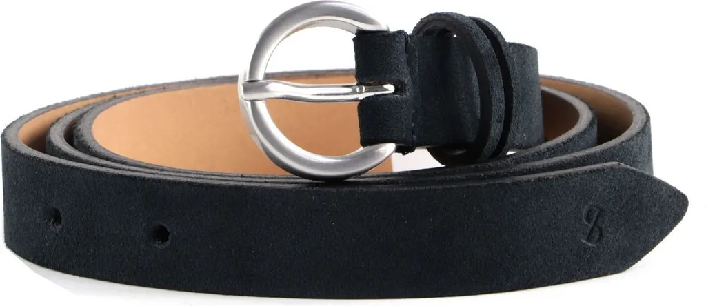 SADDLER Karlskrona Navy Blu W80 | La Cintura in Pelle per Ogni Giorno