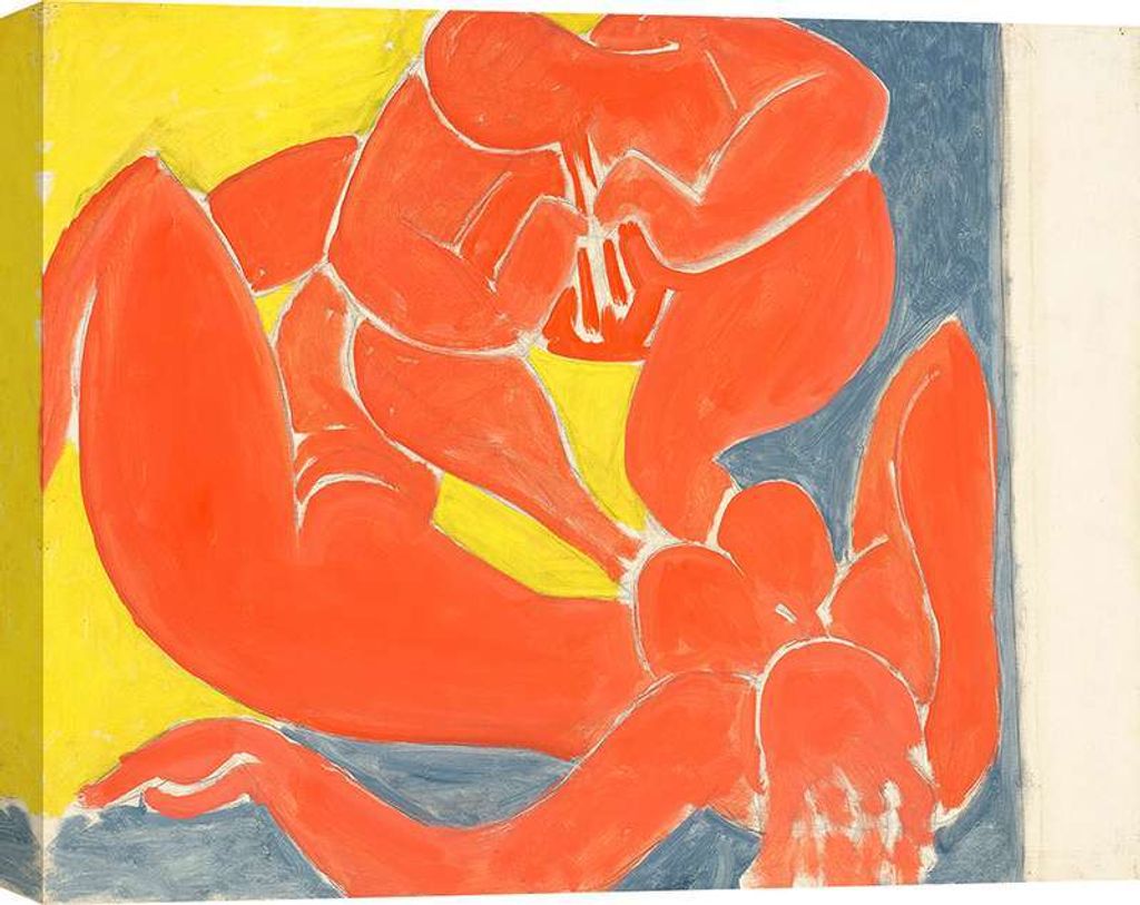 Kunstdruck auf Leinwand, Henri Matisse – Nymphe und rote Fauna – 70x50 cm