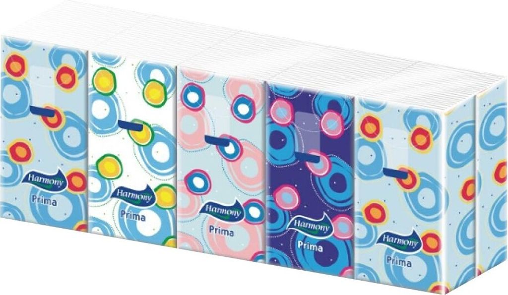 Fazzoletti di carta Harmony - 3 veli Prima / 10 x 10 pz Immagine del prodotto 