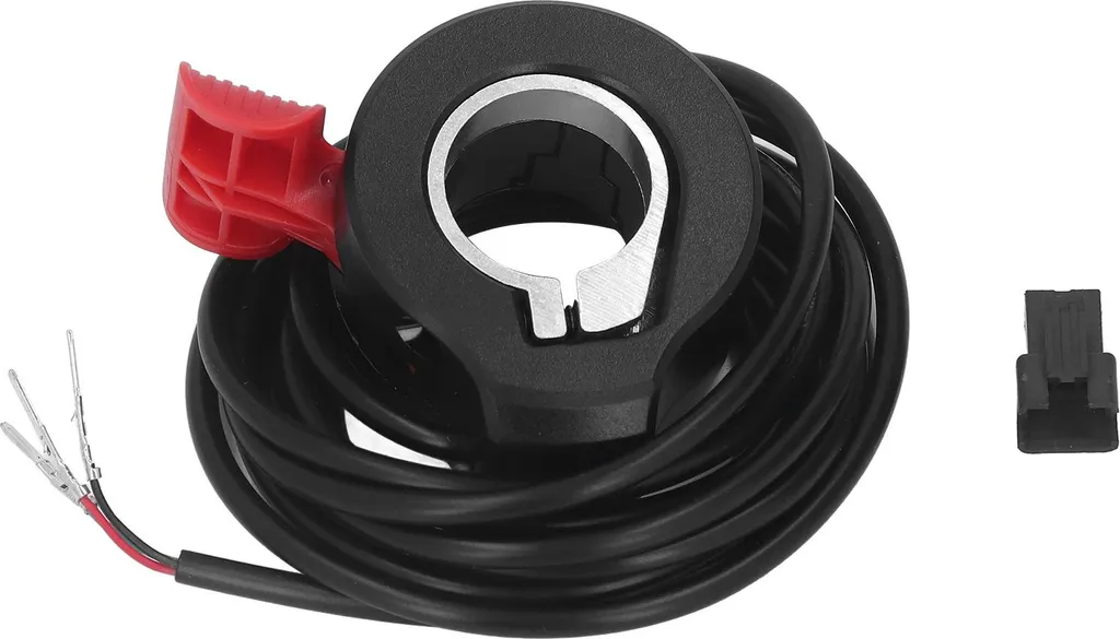 Scooter elettrico, acceleratore a pollice, controllo della velocità, pedale dell'acceleratore, freno, cavo da 1,6 m con terminale a pin, 130 x rosso