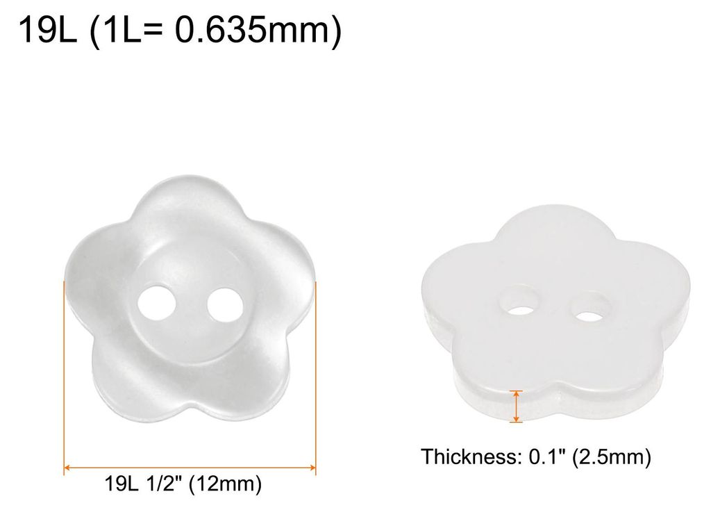 150 Stš¹ck Kn?pfe 12mm Blumenform Bastelkn?pfe Wei? N?hkn?pfe Harz 2-Loch Kunststoffkn?pfe Blumenkn?pfe fš¹r N?hen DIY Handwerk Scrapbooking De...