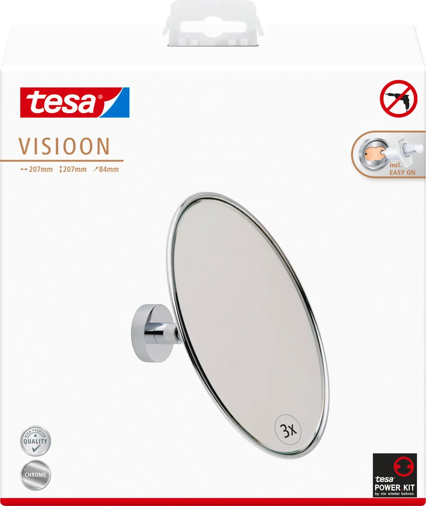 Tesa Kosmetikspiegel Visioon Silber (40610-00000-00)