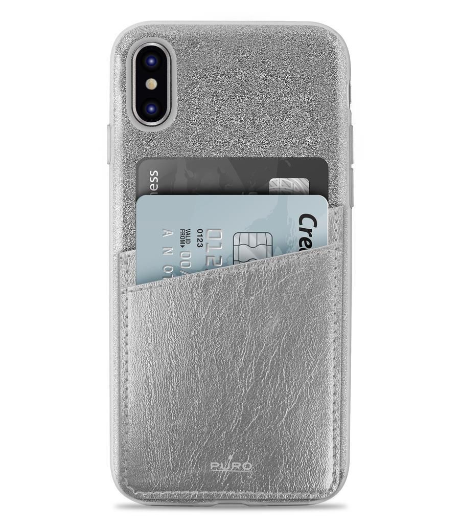 Shine Pocket Cover Silver für Apple iPhone X/XS