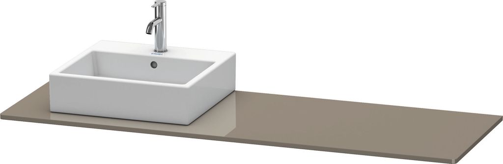 Duravit XSquare Konsole, 1 Ausschnitt links, 1600x16x550mm, XS060HL8989