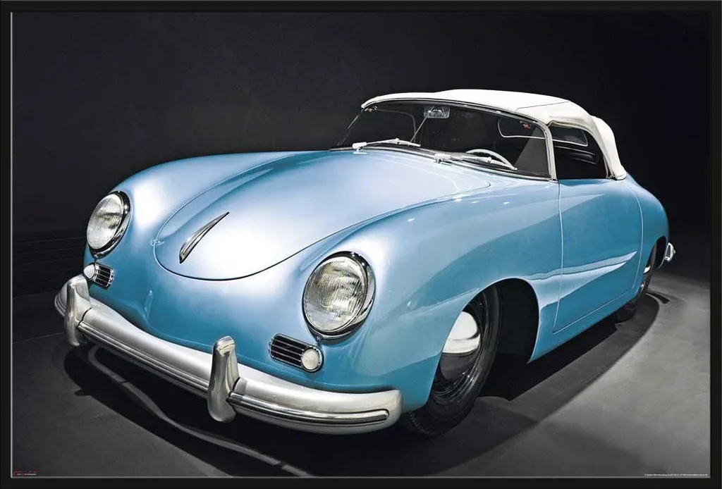 Affiche Voiture Vintage Prête à Poser avec Cadre Shinsuke Anti-Casse