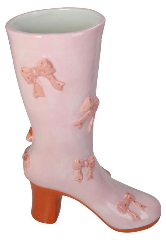 Vase Damen Cowboy-stiefel mit Schleifen in Rosa