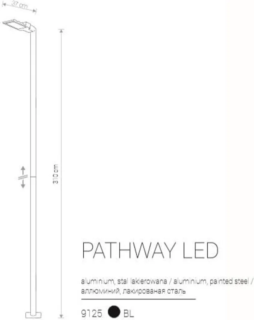 Éclairage d'allée LED PATHWAY Nowodvorski en acier pour terrasse et cour - 2