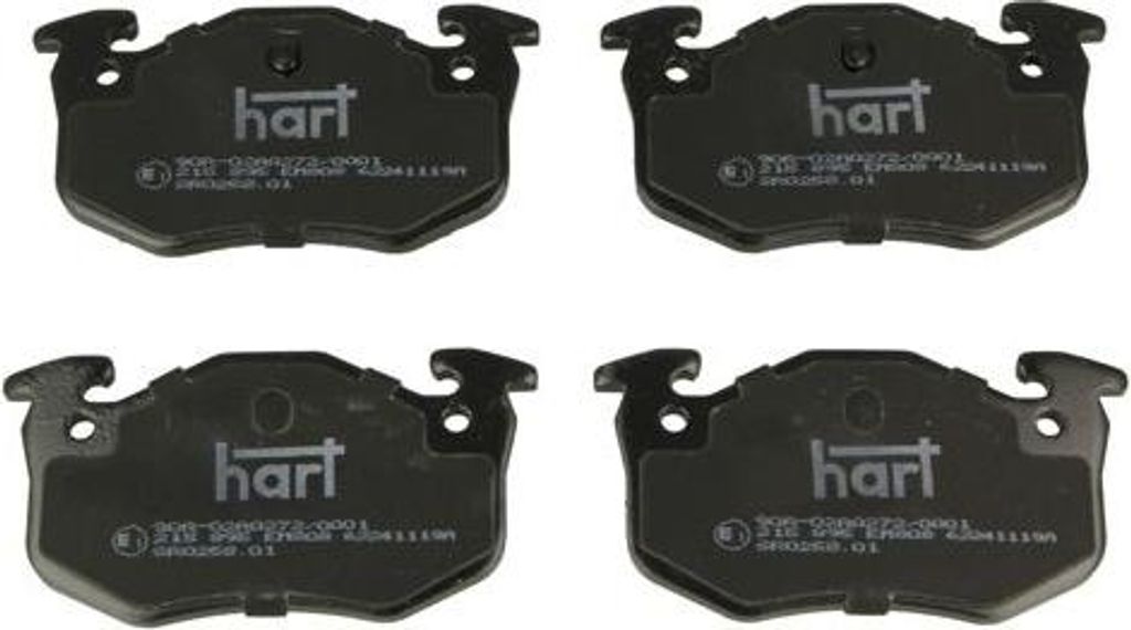 HART 215 895 Bremsbelagsatz, Scheibenbremse OE 425490 kompatibel mit Saxo, Xsara, ZX, Vito, 106, 205, 206, 306, 309, Clio, Megane, Thalia