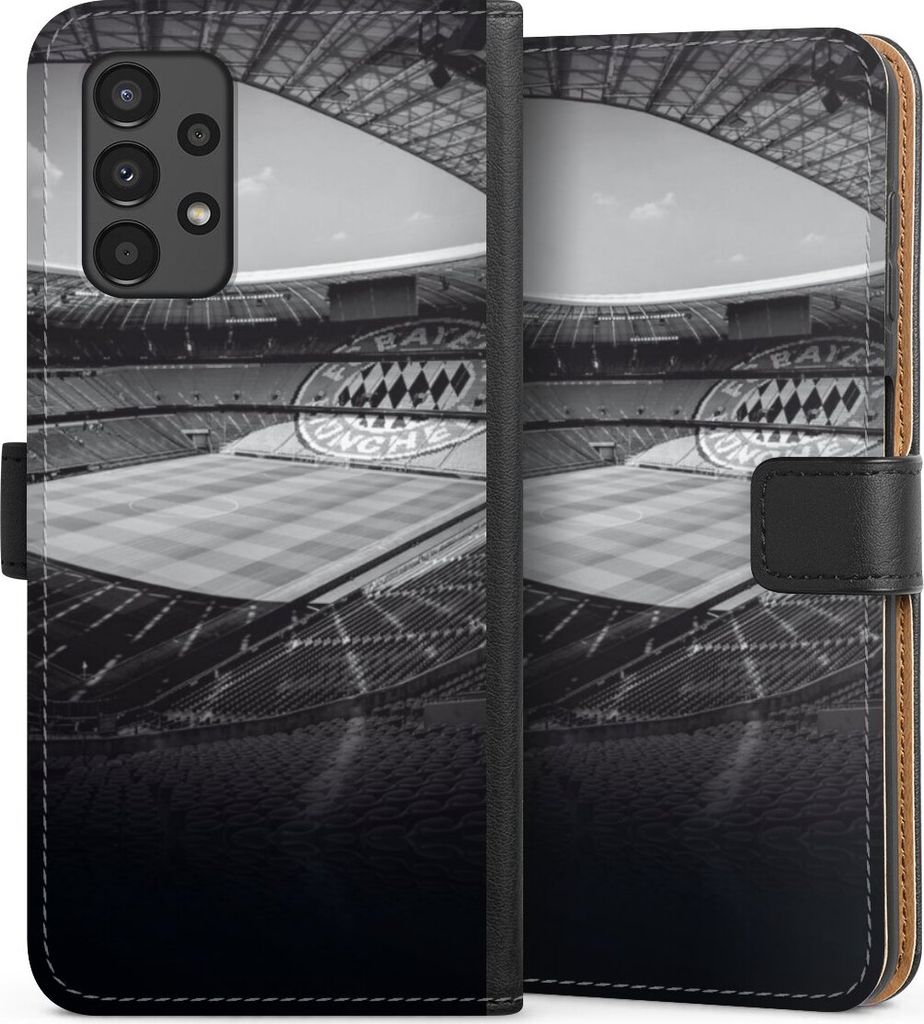 DeinDesign Klapphülle für Samsung Galaxy A13 4G Handytasche Lederhülle Tasche FC Bayern München FCB Stadion