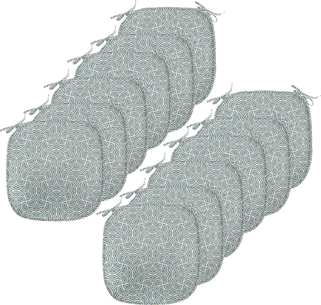 Coussin Décoratif avec Sangles Lot de 12 Sièges de Cuisine Jaune et Gris