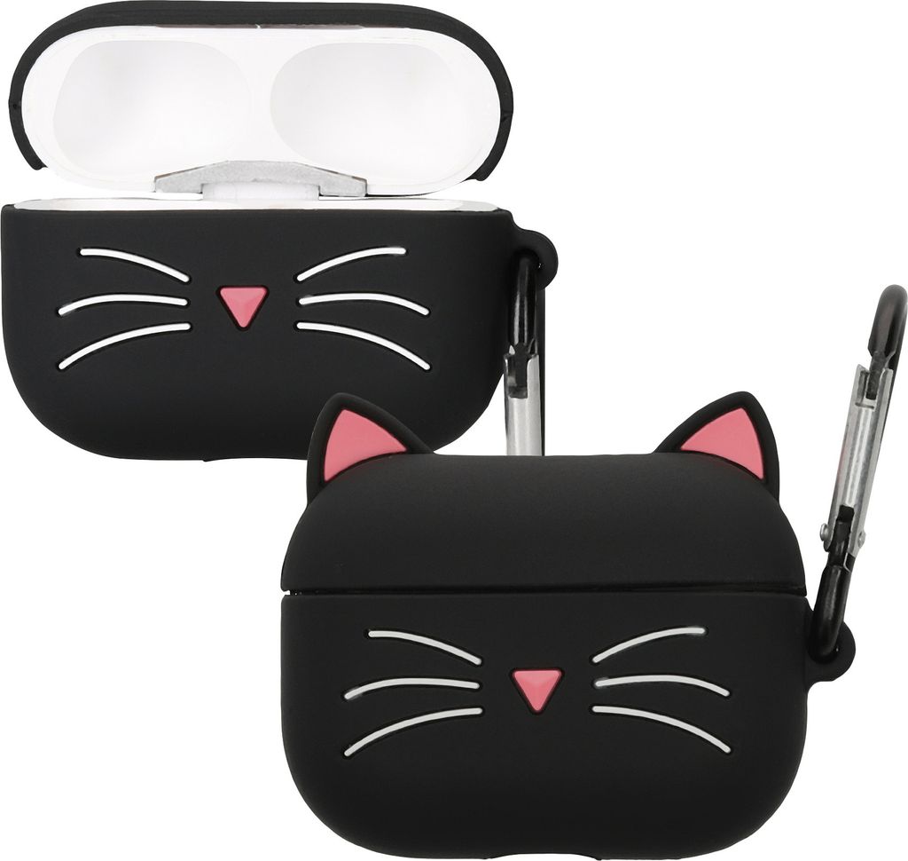 kwmobile Hülle kompatibel mit Apple Airpods Pro 2 Hülle - Silikon Kopfhörer Schutzhülle Case Cover Schwarz Weiß