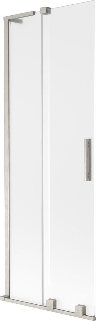 Mexen Velar L Badewannenabtrennung, 2-flügelig, verschiebbar, 70 x 150 cm, matt, gebürstetes Nickel - 896-070-003-31-97