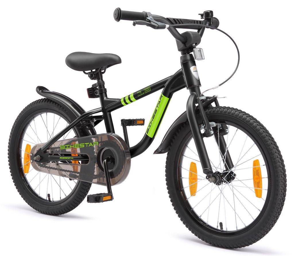 LÖWENRAD Kinder Fahrrad ab 5 Jahre | 18 Zoll Rad | Schwarz Produktbild 